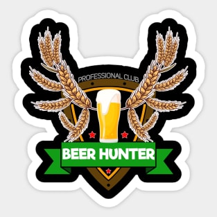 Beer Hunter Fun colorful Sticker